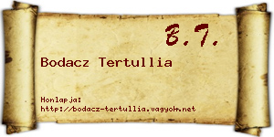Bodacz Tertullia névjegykártya